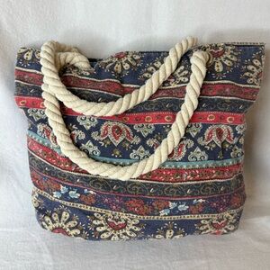 Bohemian Farmers Market Multicolor Tote Bag